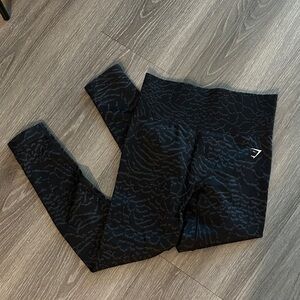 Gymshark Black Subtle Pattern women’s Athletic Leggings